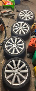 Suzuki Swift Sport 17 inch velgen met zomerbanden, Ophalen, Gebruikt, Banden en Velgen, 17 inch