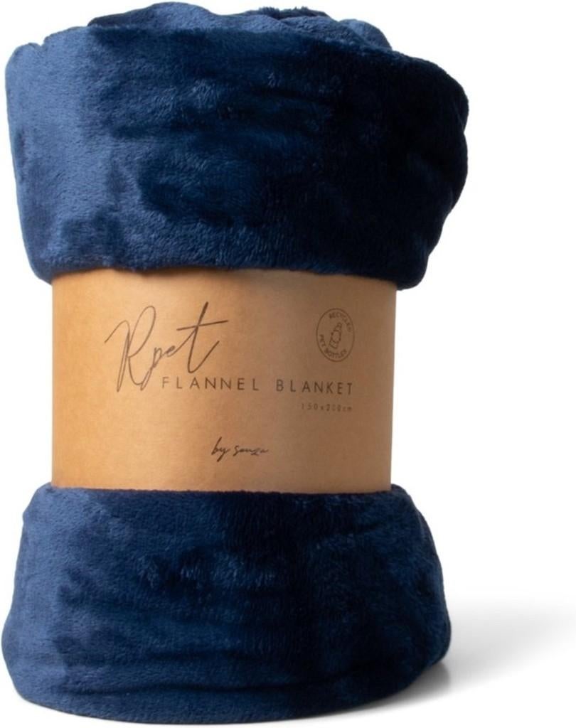 Flanel Plaid RPET Blauw nieuw ongebruikt, Ophalen, Nieuw