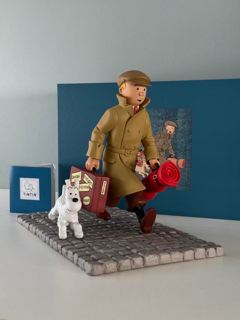 Kuifje, ze komen eraan, Moulinsart., Ophalen of Verzenden, Kuifje, Zo goed als nieuw, Beeldje of Figuurtje