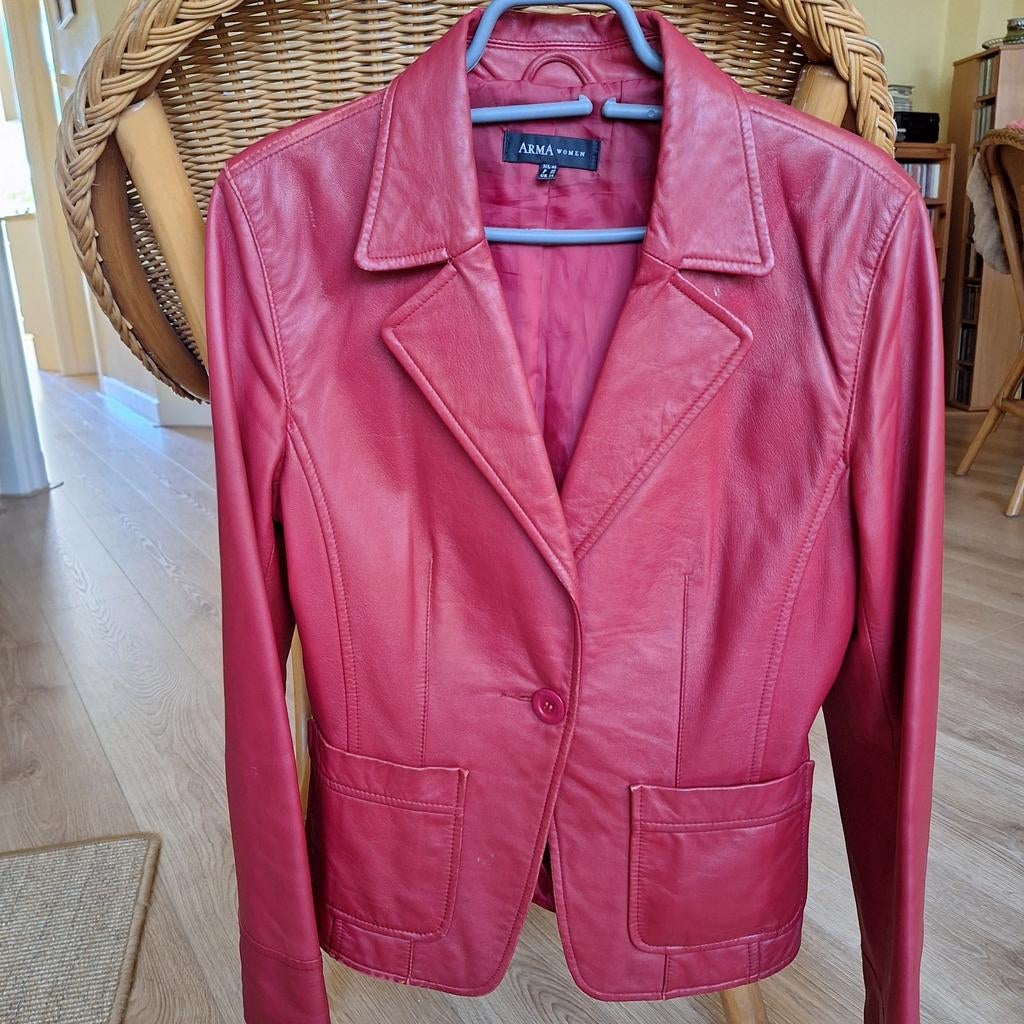 Zeer chique echte ledere dames jas maat 36 merk ARMA, Ophalen of Verzenden, Zo goed als nieuw, Maat 36 (S)