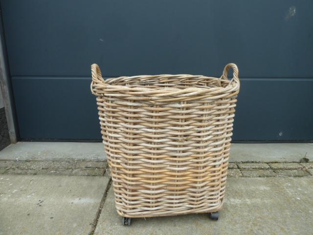 wilgentenen mand, Ophalen, Overige materialen, Mand, Rond