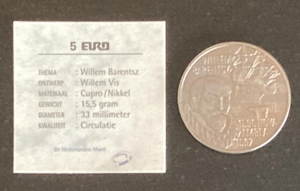 Munt 1996 - Willem Barentsz - 20 én 5 euro, Postzegels en Munten, Koningin Beatrix, Zilver, Overige waardes, Verzenden