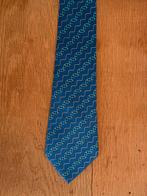 Hermès Vintage Zijden Stropdas - Blauw met Patroon, Ophalen of Verzenden, Zo goed als nieuw, Blauw, Met patroon