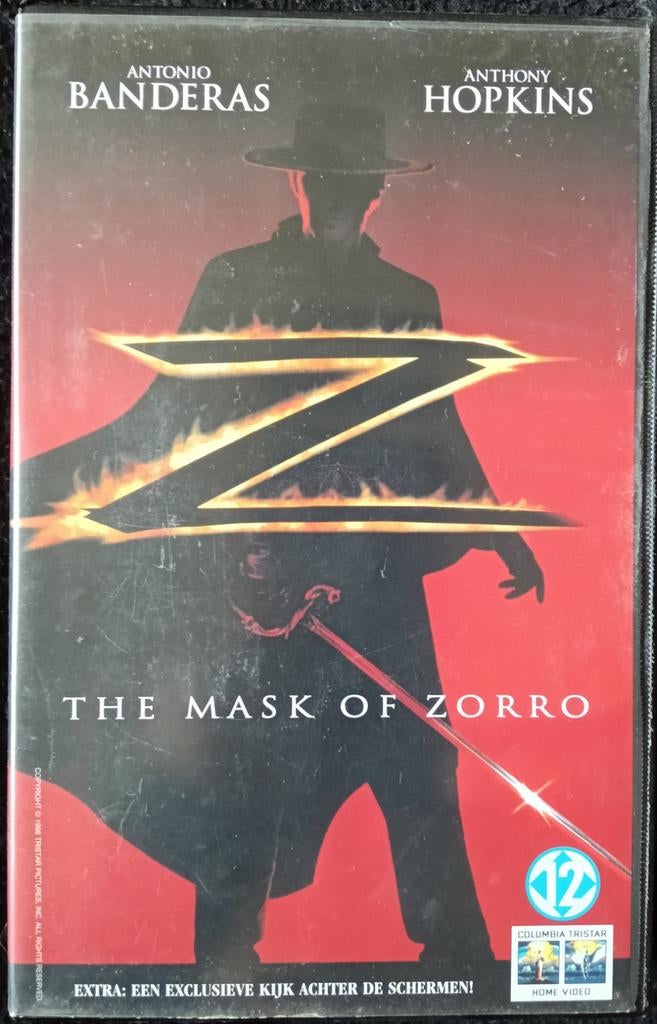 The Mask Of Zorro vhs, Vanaf 16 jaar, Ophalen of Verzenden, Zo goed als nieuw, Horror