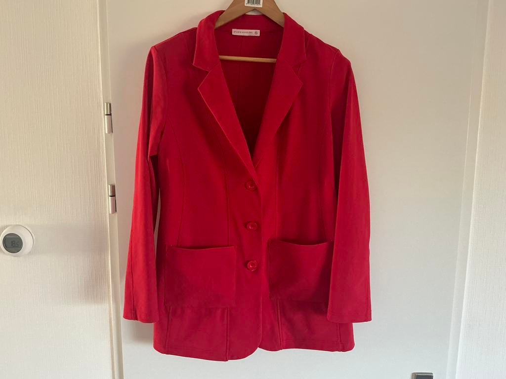 Studio anneloes rode blazer xxl, Ophalen of Verzenden, Zo goed als nieuw, Maat 46/48 (XL) of groter, Rood