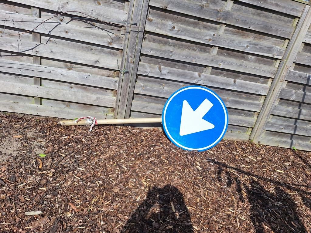 Verkeersbord met paal, Ophalen of Verzenden, Gebruikt