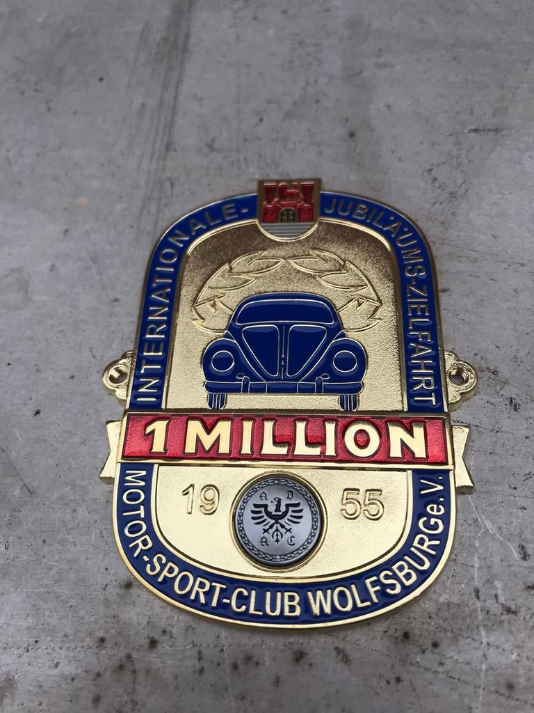 VW Kever emaille badge, Ophalen of Verzenden, Zo goed als nieuw, Reclamebord