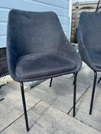 Zgan Twee prachtige antraciet eetkamer stoelen eetkamerstoel, Ophalen of Verzenden, Zo goed als nieuw, Grijs, Twee