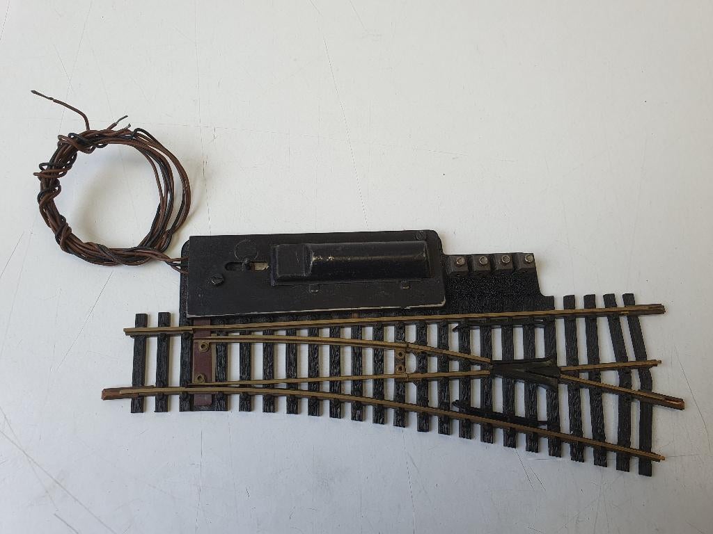 FLEISCHMANN H0 1724 Elektrische wissel Rechts oud model teab, Gebruikt, Gelijkstroom, Fleischmann, Rails