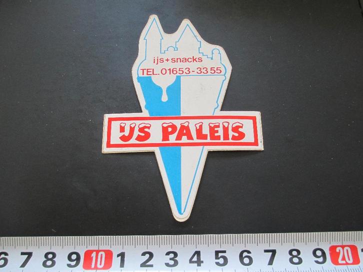 sticker 027 ijs paleis ijspaleis sprundel ijs + snacks *, Verzamelen, Stickers, Zo goed als nieuw, Ophalen