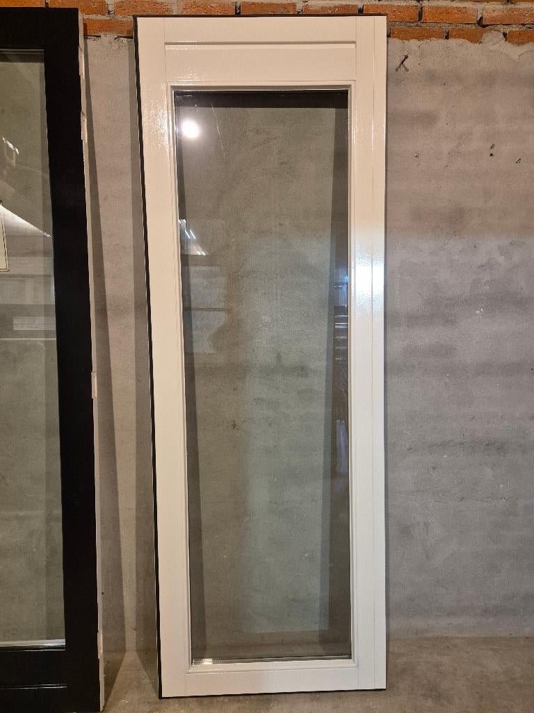 tuindeur helft van set, Doe-het-zelf en Verbouw, Deuren en Horren, Gebruikt, Buitendeur, 215 cm of meer, 80 tot 100 cm, Glas, Hout