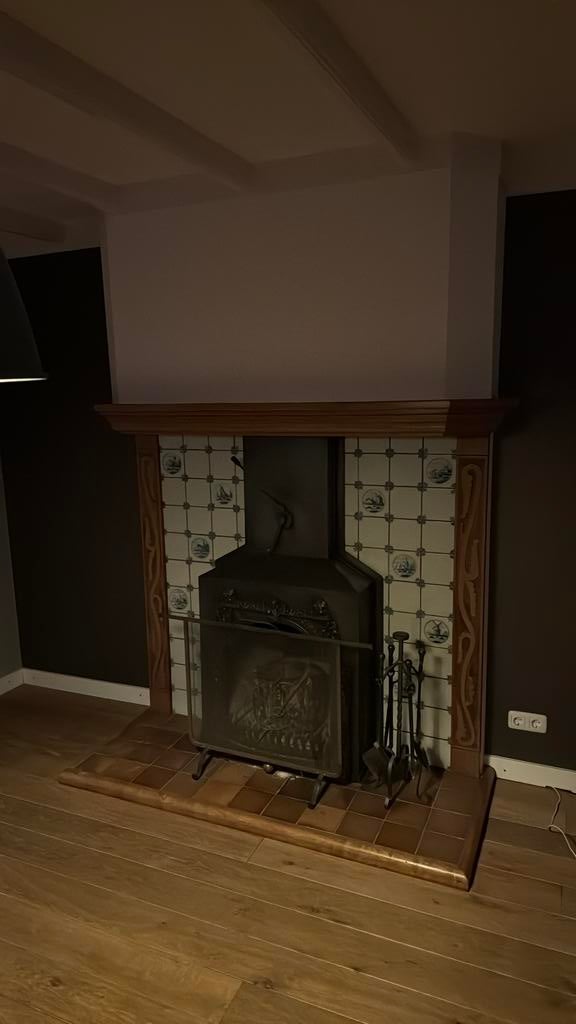 Complete openhaard met schouw, Ophalen, Gebruikt, Inbouwhaard, Houthaard