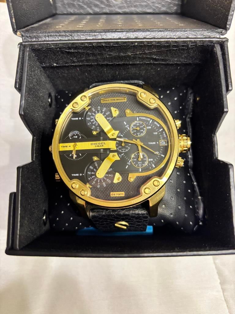 Diesel DZ7371 Mr. Daddy 2.0 herenhorloge te koop., Ophalen of Verzenden, Zo goed als nieuw, Leer, Overige merken