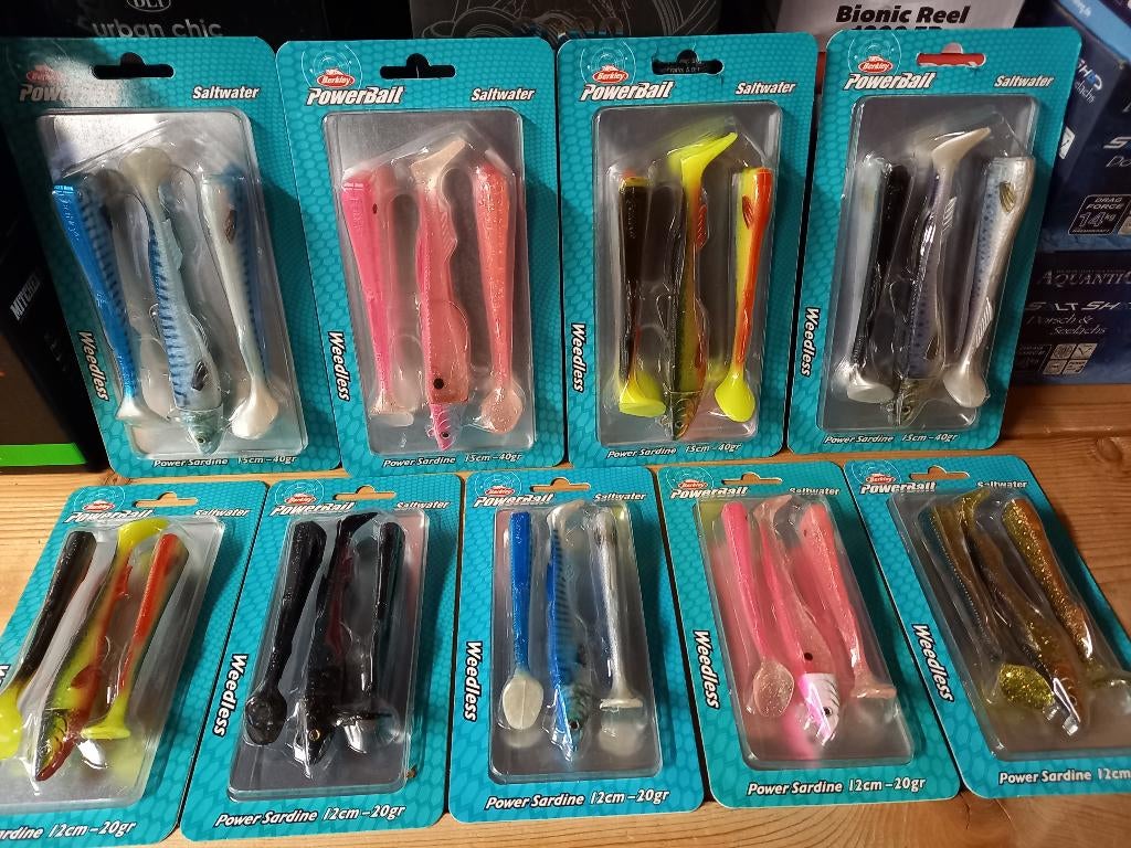 Toppers voor ZEEBAARS...Powerbait Power Sardines, Watersport en Boten, Hengelsport | Roofvissen, Tinstraat, Overige typen, Nieuw