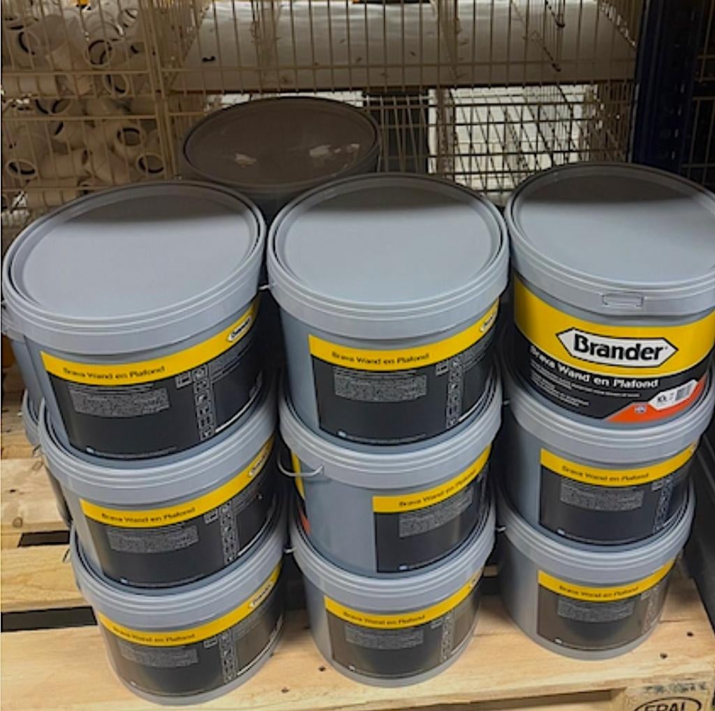 Brander Wand en Plafond latex verf 10L  wit, Ophalen of Verzenden, Nieuw, Wit