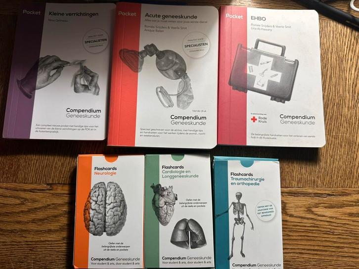 Compendium Geneeskunde - Pockets&Flashcards, Boeken, Schoolboeken, Zo goed als nieuw, Overige niveaus, Ophalen of Verzenden