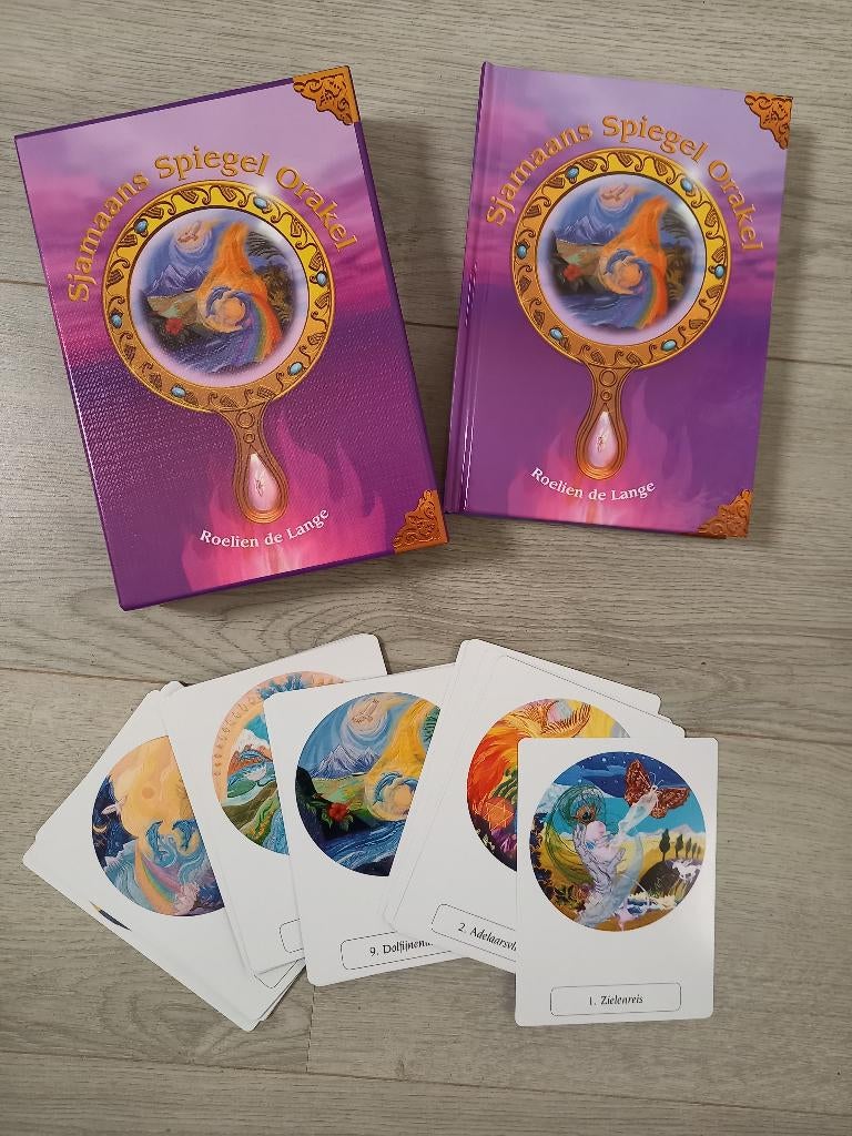 ZGAN Sjamaans Spiegel Orakel Kaartendeck + Boek, Boeken, Ophalen of Verzenden, Zo goed als nieuw, Spiritualiteit algemeen, Overige typen