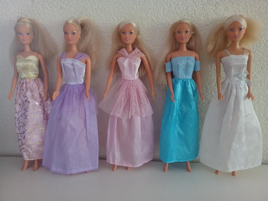 5 Mooie STEFFI LOVE Poppen van Simba Toys samen 10,00 euro, Ophalen of Verzenden, Gebruikt, Overige typen