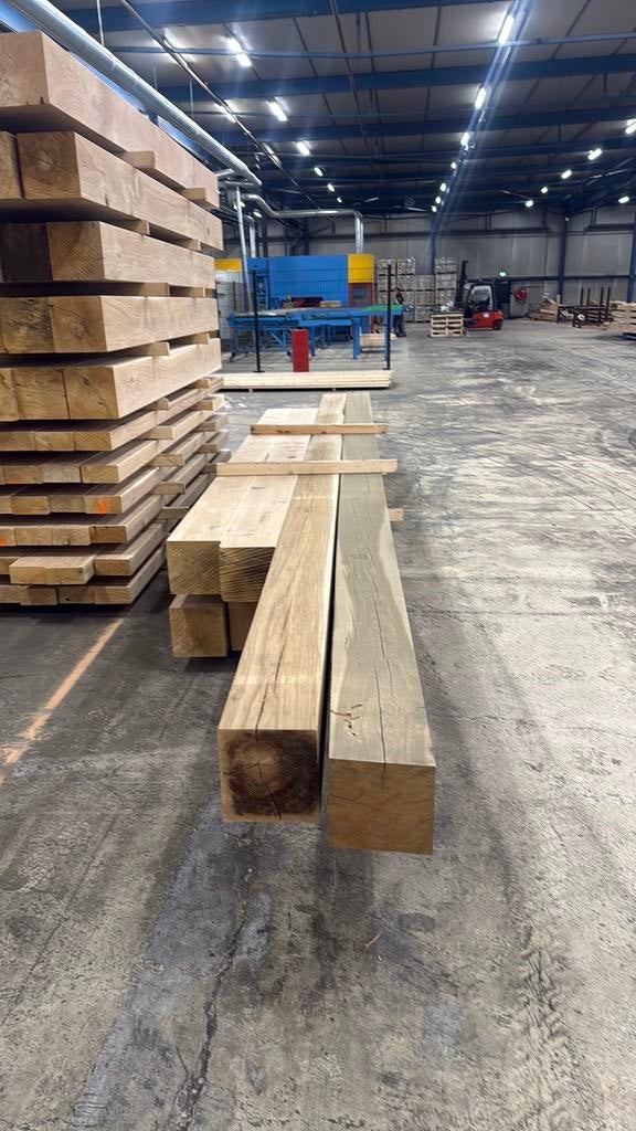 Eiken balken 6,5 mtr, Ophalen, Zo goed als nieuw, 250 cm of meer, Balken