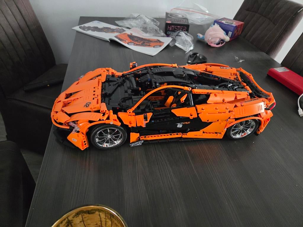 McLaren P1 Technic Modelbouw Auto - Oranje, Overige merken, Auto, Groter dan 1:32, Ophalen of Verzenden