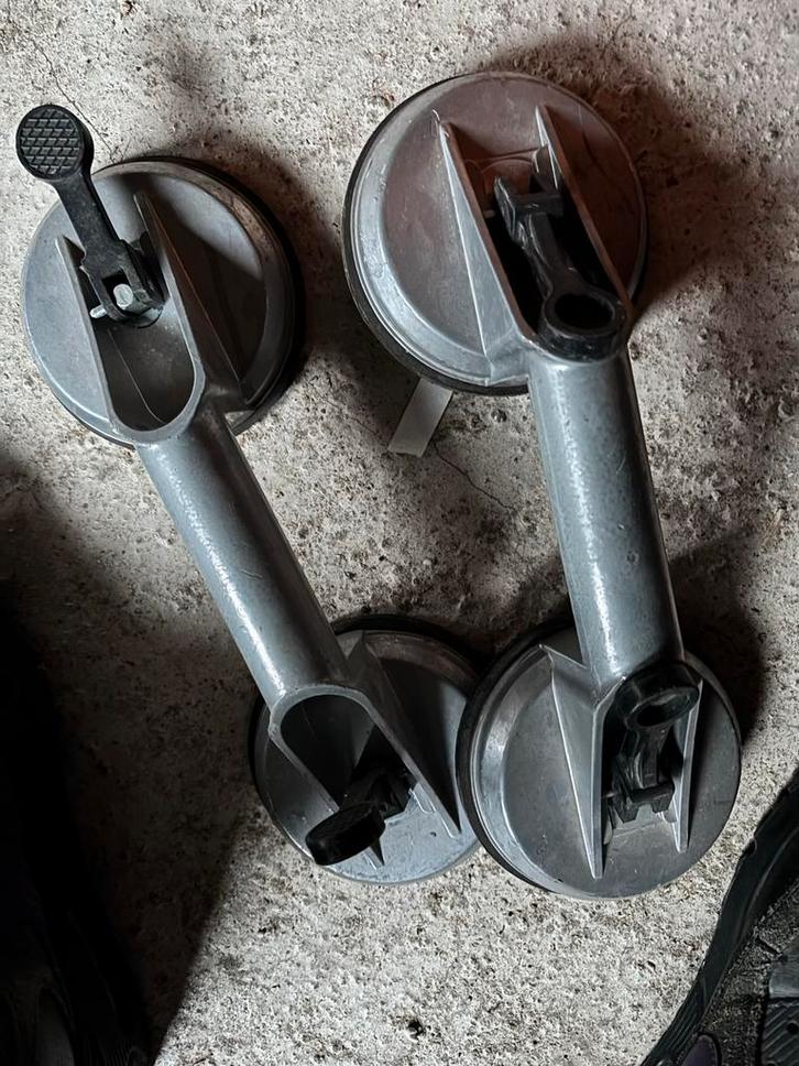 Glaszuignappen in nette staat - Set van 2, Doe-het-zelf en Verbouw, Gereedschap | Handgereedschap, Gebruikt, Ophalen of Verzenden