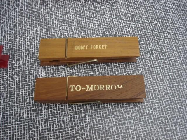 Vintage / Retro Grote wasknijpers [ memory ] jaren 70, Ophalen of Verzenden, Huis en Inrichting