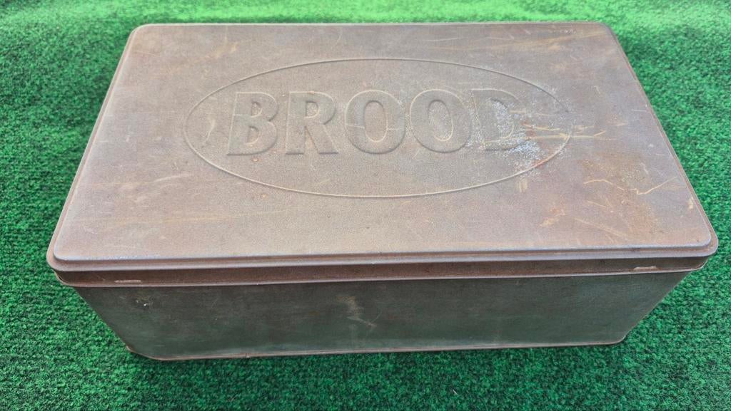 Vintage Hema ijzeren broodtrommel, Ophalen of Verzenden