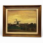 Alfons Vermeir (1905-1994) - landschap met molen, Antiek en Kunst, Ophalen of Verzenden