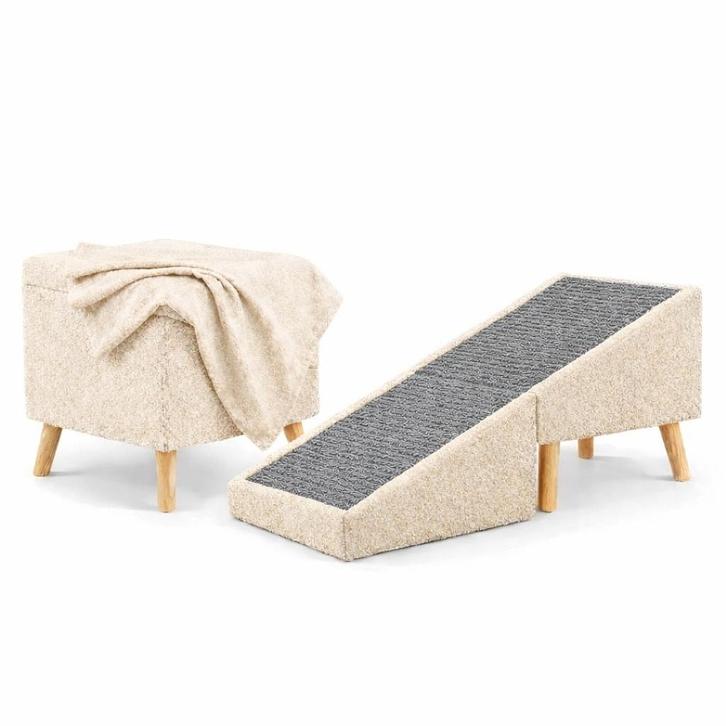 Hondenramp - Opklapbare hondenhelling - Poef - Voetenbank, Dieren en Toebehoren, Honden-accessoires, Nieuw, Ophalen of Verzenden