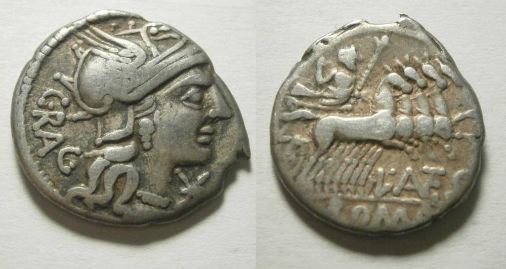 Romeinse Republiek - 136 BC - L Antestius Gragulus Denarius, Ophalen of Verzenden, Overige landen, Losse munt, Zilver