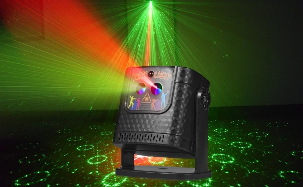 Laser projector (rood/groen) lichteffect + afstandsbediening, Ophalen, Nieuw, Laser, Geluidgestuurd