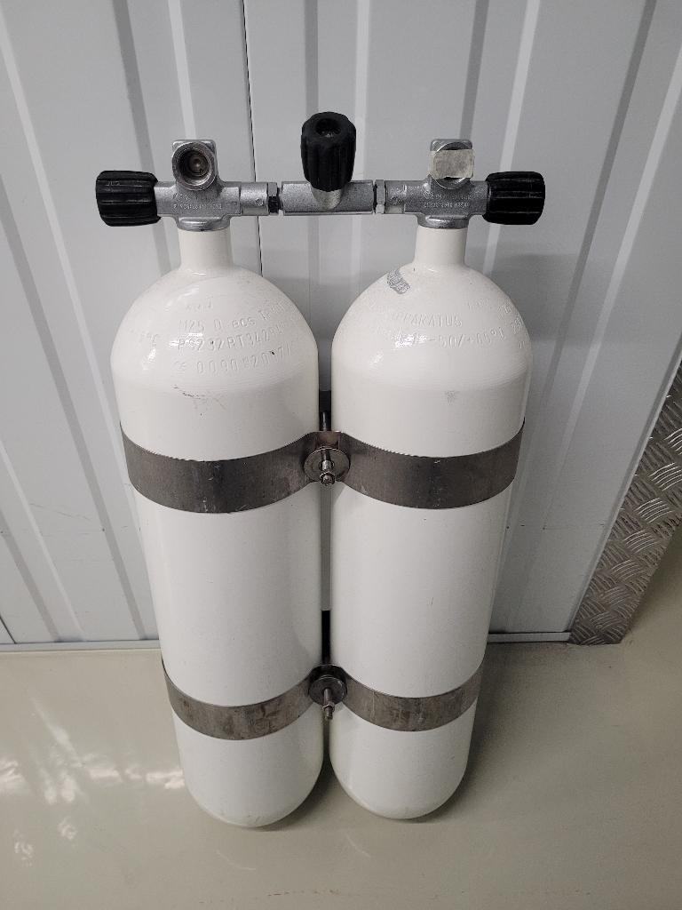 Duikfles dubbel 12, Watersport en Boten, Duiken, Gebruikt, Duikfles, Ophalen