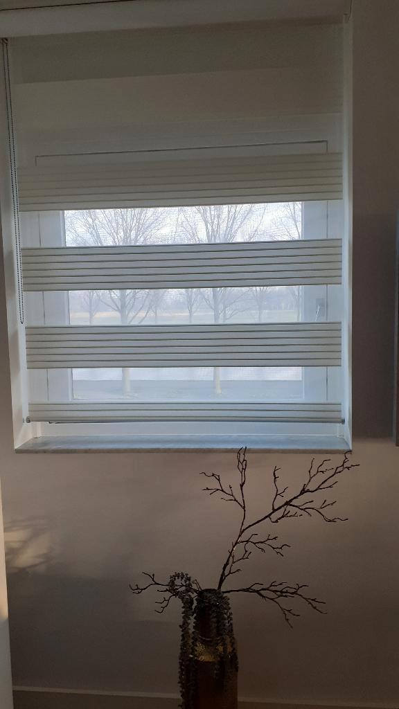 Rolgordijn Duo Creme, Huis en Inrichting, Stoffering | Gordijnen en Lamellen, Zo goed als nieuw, 150 tot 200 cm, 100 tot 150 cm