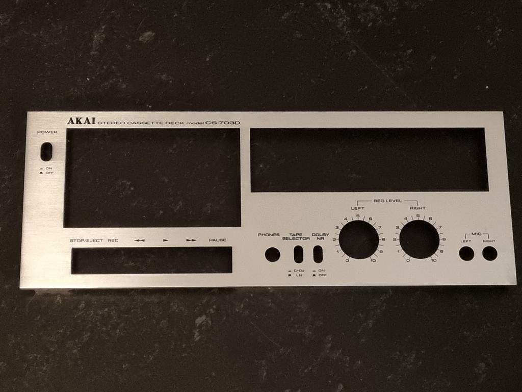 Akai CS-703D Stereo Cassette Deck Frontpaneel, Ophalen of Verzenden, Enkel, Akai