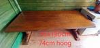 Massief eiken eettafel - 85x190cm, Huis en Inrichting, Ophalen, Gebruikt, Eikenhout, 50 tot 100 cm