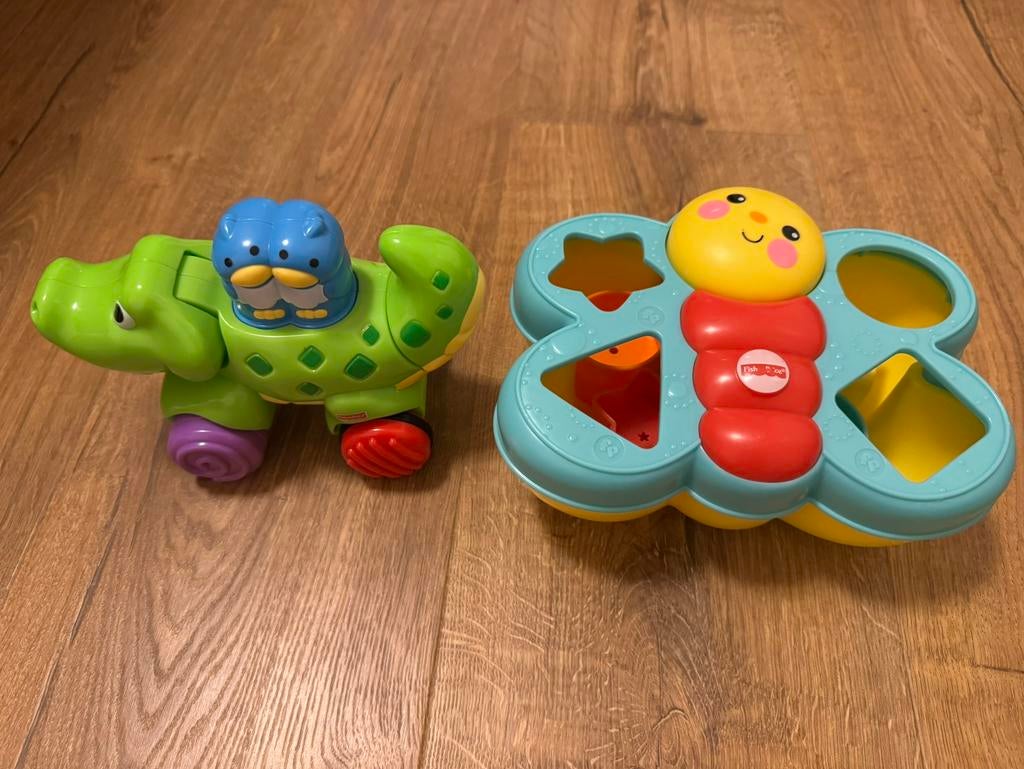 Fisher Price Speelgoed Set: Krokodil & Vormenpuzzel, Kinderen en Baby's, Ophalen of Verzenden, Zo goed als nieuw, Speelset