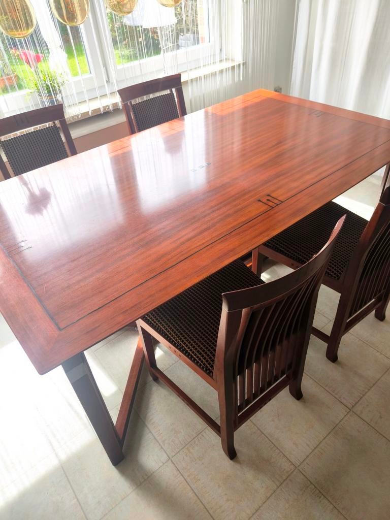 Schuitema Decoforma Eetkamerset: Tafel + 4 Stoelen Preis VB, Ophalen, Rechthoekig, 200 cm of meer, 150 tot 200 cm