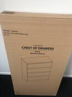 Gloednieuwe JYSK Limfjorden ladekast - Zwart (4 laden), Ophalen, 100 tot 150 cm, Nieuw, 50 tot 100 cm