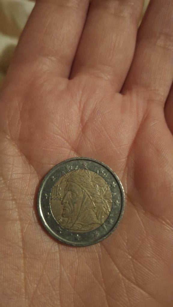 Twee euro munt. Italiaanse dante alighieri. 2008, Postzegels en Munten, Munten | Europa | Euromunten, Ophalen of Verzenden, Italië