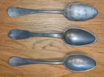 3x antiek tinnen eetlepels, Antiek en Kunst, Ophalen of Verzenden