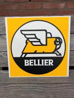 Mooi BELLIER auto bord. Miniauto, mini. 50,5 x 51,5 cm., Ophalen of Verzenden, Gebruikt, Reclamebord