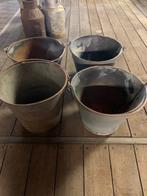 4 zinken emmers, Tuin en Terras, Gebruikt, Minder dan 30 cm, Rond, Ophalen of Verzenden