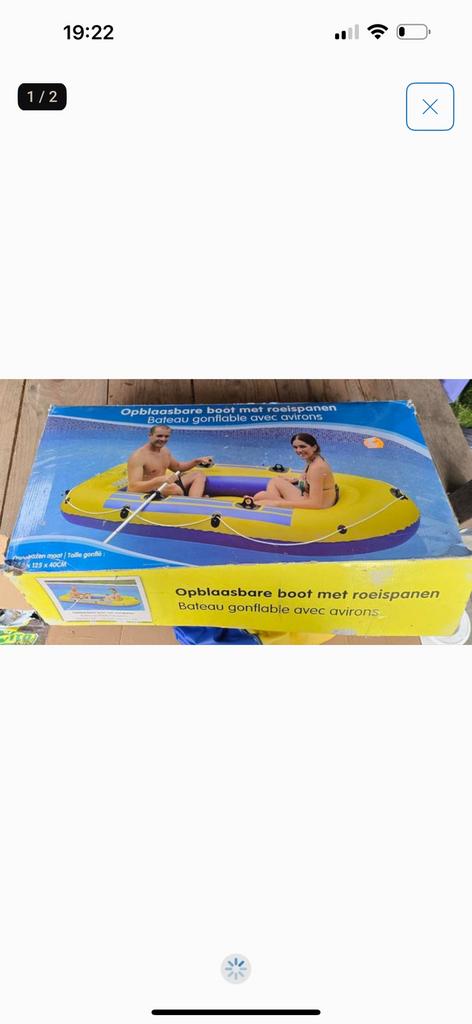 Bootje extra groot met 2 roeiers, Kinderen en Baby's, Ophalen of Verzenden, Gebruikt