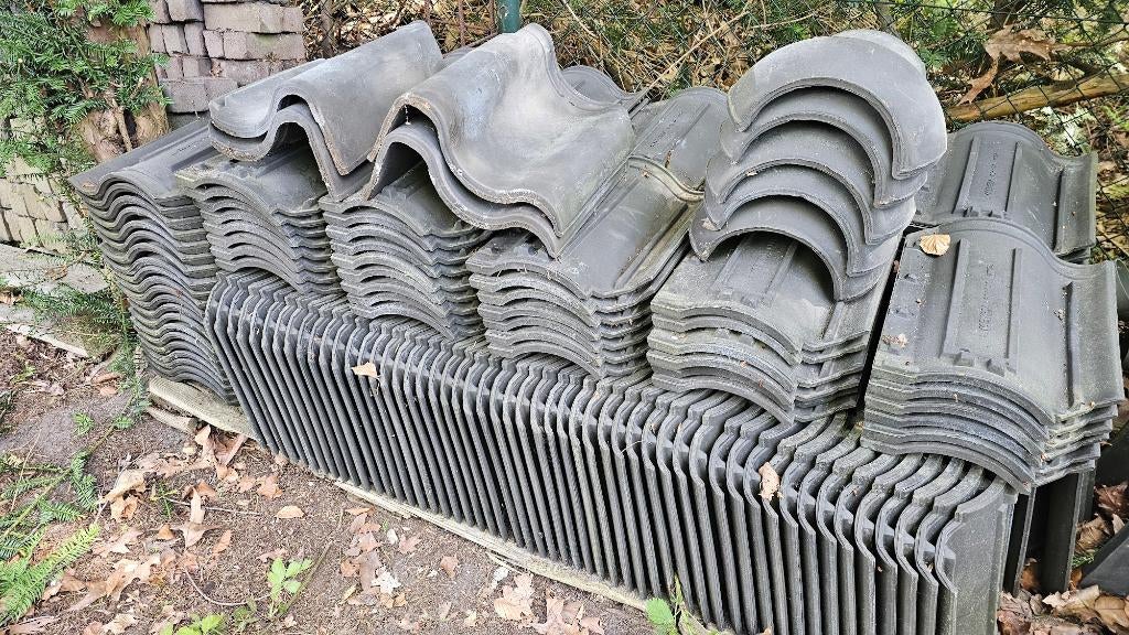 Koramic OVH Klassiek blauw gesmoorde dakpannen – 200 stuks, Ophalen, 10 tot 15 m², Steen of Klei, Blauw