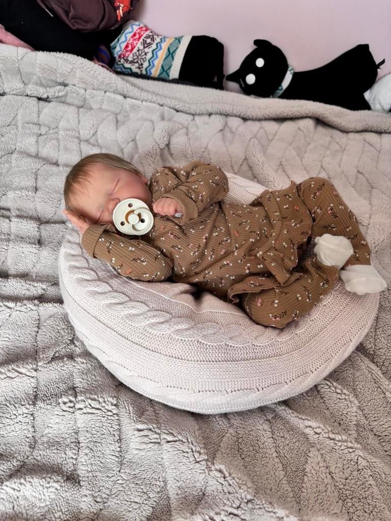 Reborn baby quinlyn, Ophalen of Verzenden, Nieuw, Pop, Levensecht of Reborn