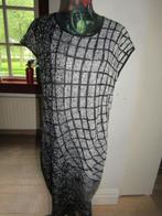 F664 Yest mt XL nieuw jurk zwart grijs gebreid imitatieleer, Kleding | Dames, Zwart, Maat 46/48 (XL) of groter, Nieuw, Ophalen of Verzenden