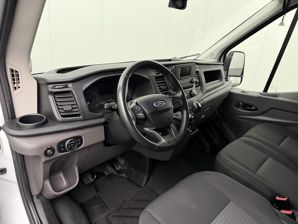 Ford Transit 2.0TDCi 130PK L3H2 ( 2023 ) | Airco | Cruise |, Auto's, Bestelauto's, Stof, Gebruikt, Wit, Ford
