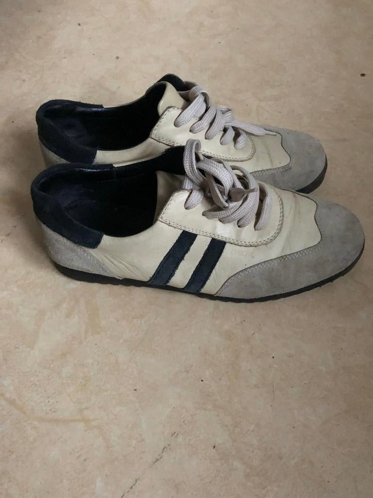 Geox sneakers, beige/zwart, maat 43, Ophalen of Verzenden, Gedragen, Beige, Sneakers of Gympen