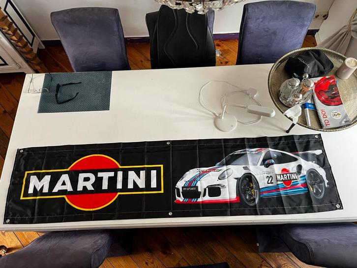 Martini Racing Porsche 911 GT3RS Banner Vlag, Auto diversen, Tuning en Styling, Ophalen of Verzenden