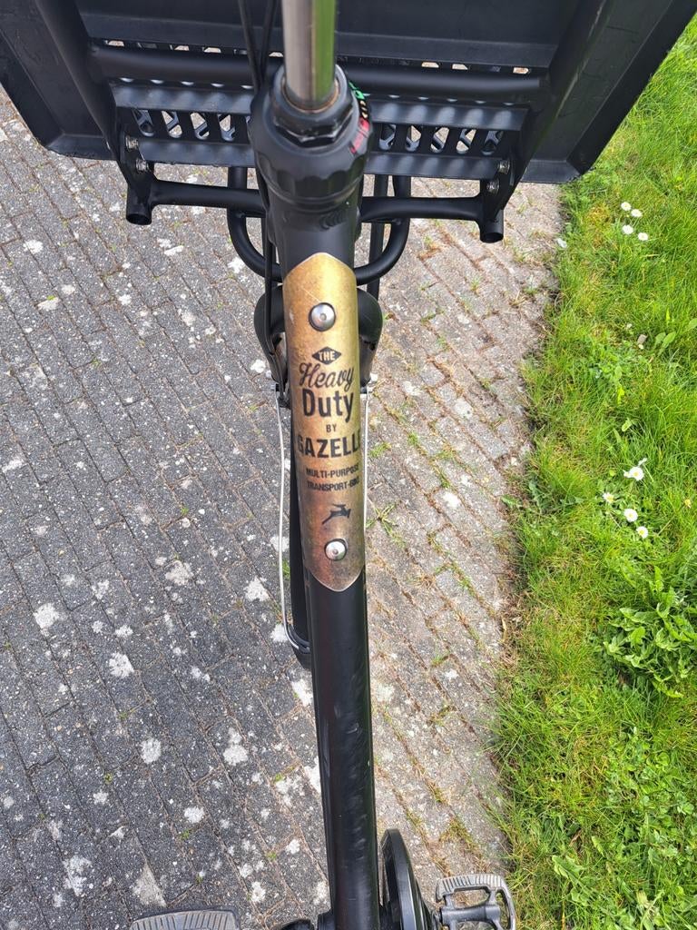 Gazelle Heavy Duty transportfiets met krat, Fietsen en Brommers, Fietsen | Dames | Damesfietsen, Ophalen, Gebruikt, Gazelle